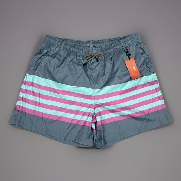 Southern Marsh Other - Southern Marsh Swim Trunks Mens 2XL Slate Harbor Barcelona Lines Mesh Lined NWT
